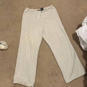 H&M sweatpants high waisted with drawstring, straight, wide legs US Medium